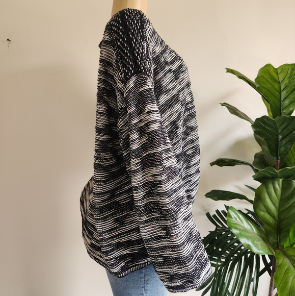 Eileen Fisher Organic Cotton Plus Bateau Top Black Plus 14W 1X Black Color - Picture 7 of 12